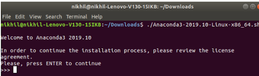 Anaconda installation on Linux Ubuntu