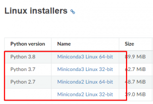 Download Miniconda Linux Installers