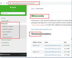 Download and Run Setup for Miniconda