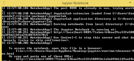 jupyter Notebook in command prompt